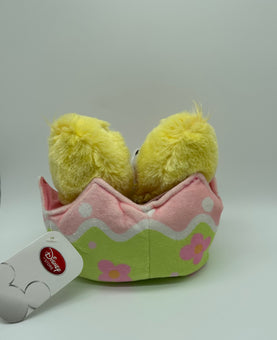 Disney Store Japan Chip 'n Dale Easter Chicks in Basket with Bunny Plush New Tag