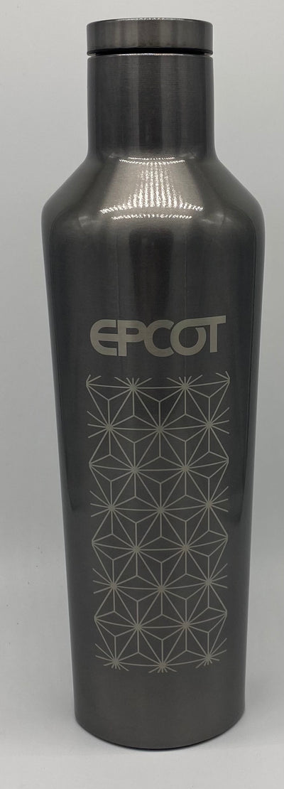 Disney Parks Epcot Spaceship Earth Light Collection Corkcicle Water Bottle New