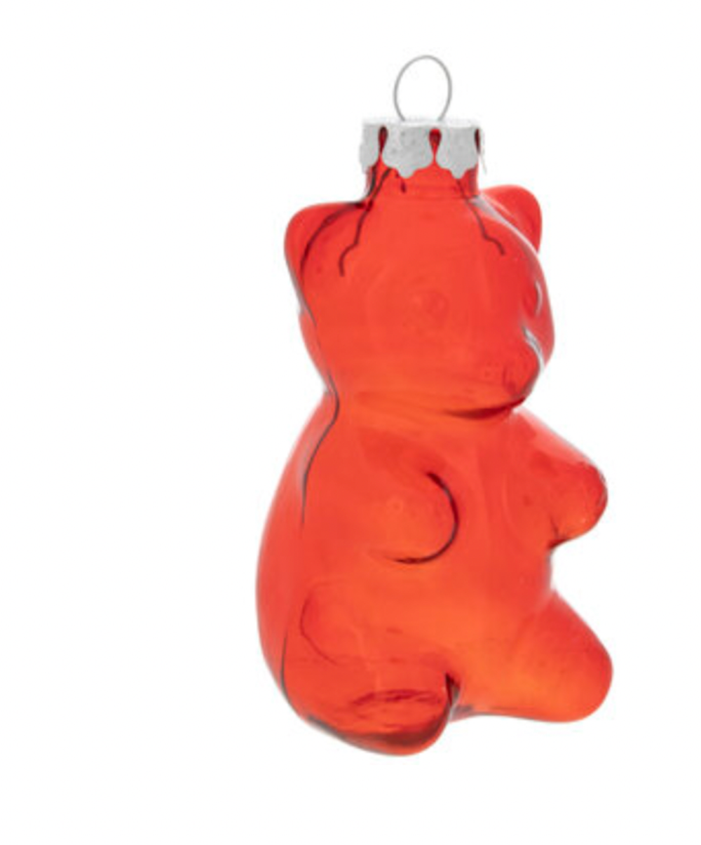 Robert Stanley Red Bear Glass Christmas Ornament New with Tag
