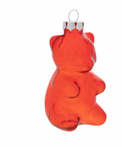 Robert Stanley Red Bear Glass Christmas Ornament New with Tag