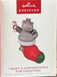 Hallmark 2022 I Want a Hippopotamus for Christmas Musical Ornament New With Box