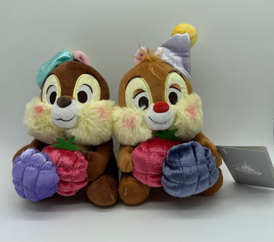 Disney Store Japan Spring Chip 'n Dale with Berries Plush New with Tag