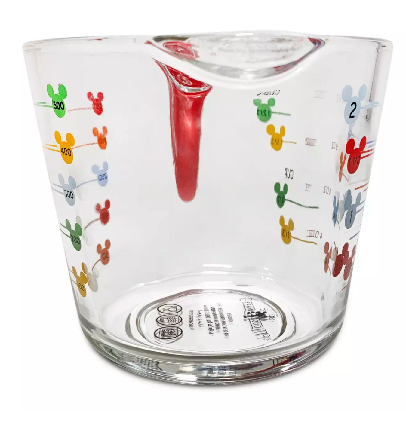 Disney Mousewares Mickey Icons Glass Measuring Cup New – I Love Characters