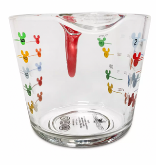 Disney Mousewares Mickey Icons Glass Measuring Cup New