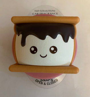 Bath and Body Works 2021 S'mores Smores Marshmallow Car Fragrance Holder New