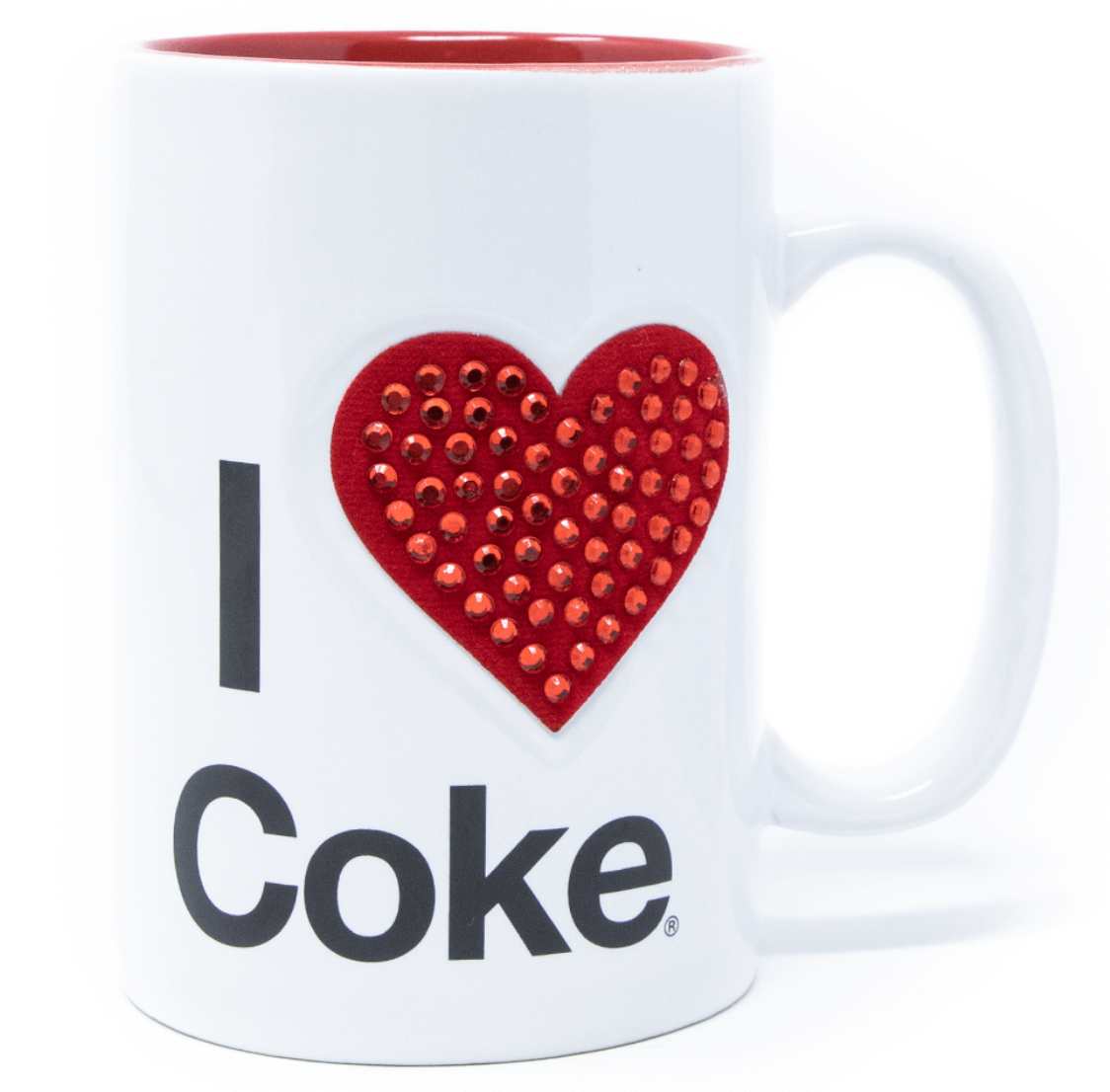 Authentic Coca-Cola Coke I Love Coke Jeweled Mug 16oz New
