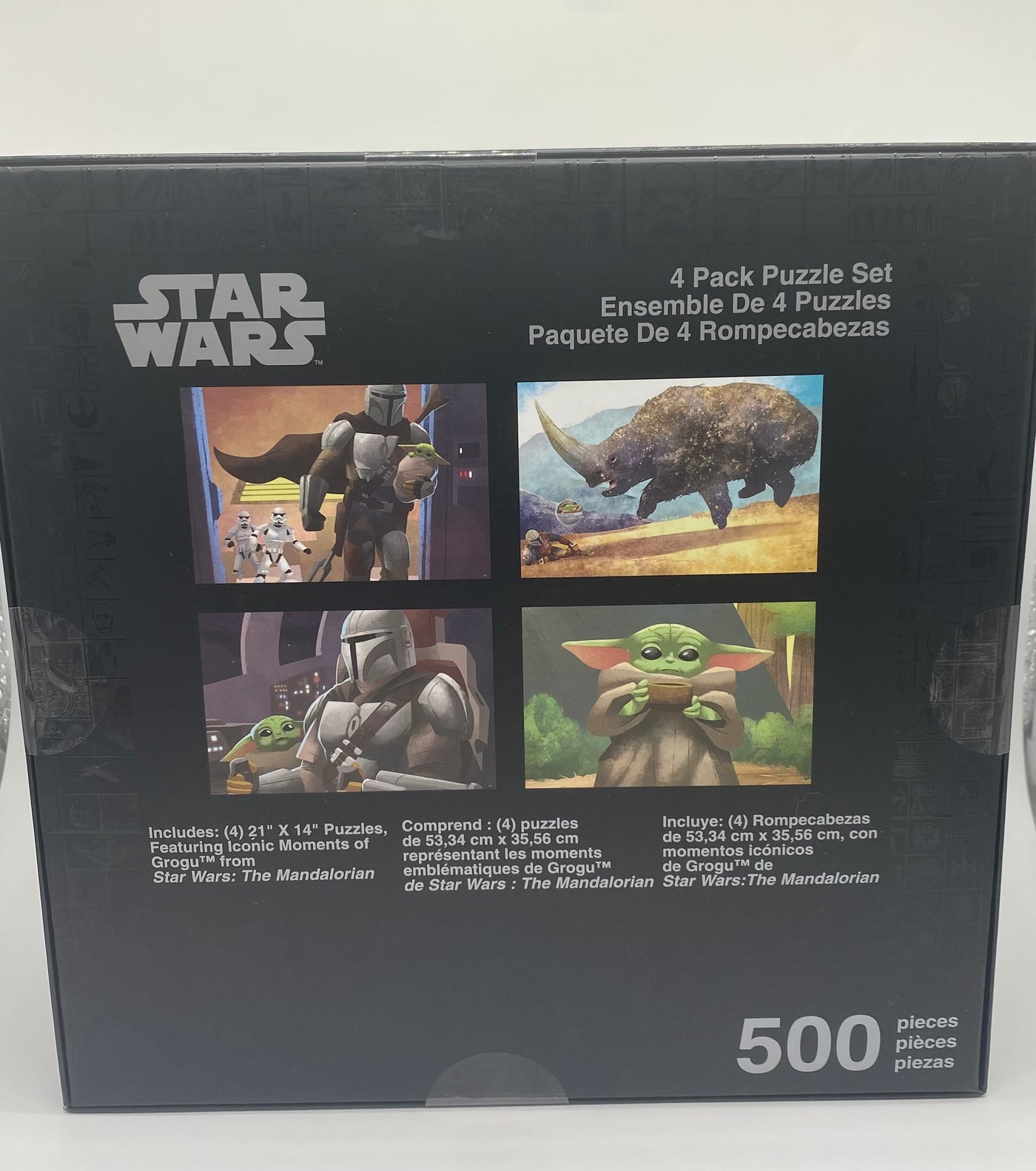 Disney Parks Star Wars The Mandalorian Yoda 4 Pack Puzzle Set of 500 pcs New