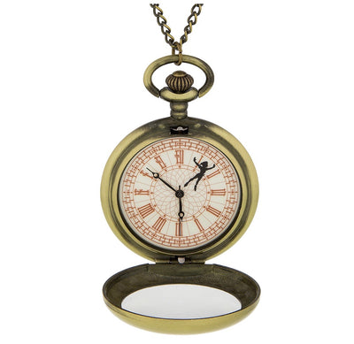 Disney Parks Peter Pan Pocket Watch Necklace New with Tag