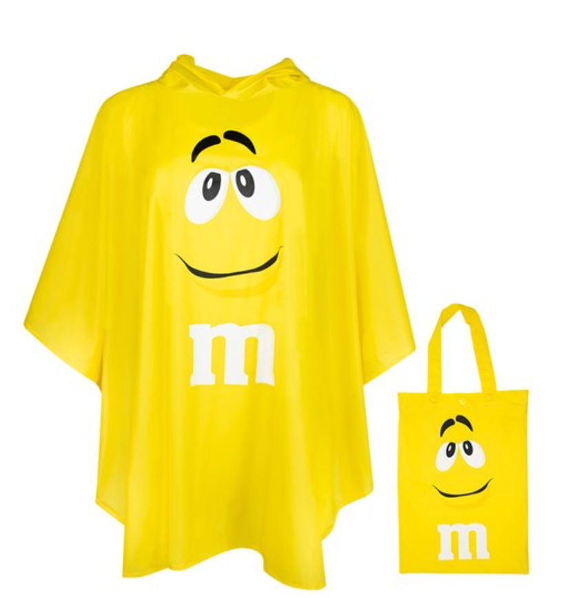 M&M's World Yellow Characters Poncho in Tote Bag One Size New with Tag