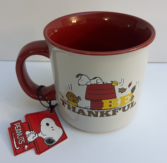 Peanuts Snoopy Be Thankful Thanksgiving Coffee Mug New