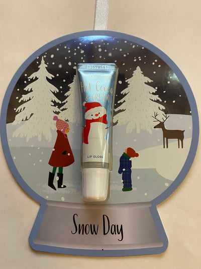 Bath and Body Works 2021 Christmas Hot Cocoa and Cream Snowman Lip Gloss New
