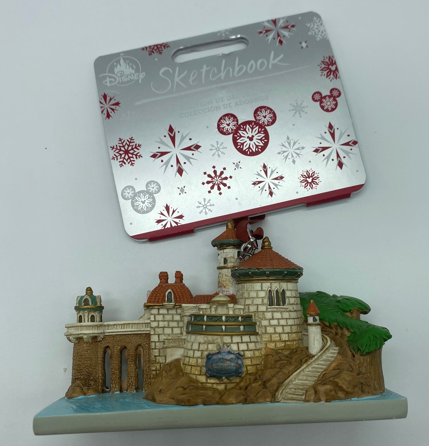 Disney Parks Magic Kingdom Ariel's Grotto Sketchbook Christmas Ornament New Tag