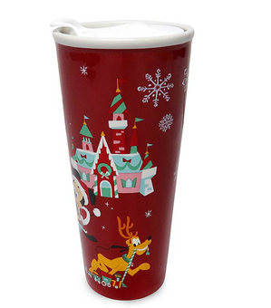Disney Holiday Cheer Mickey and Friends Travel Mug New
