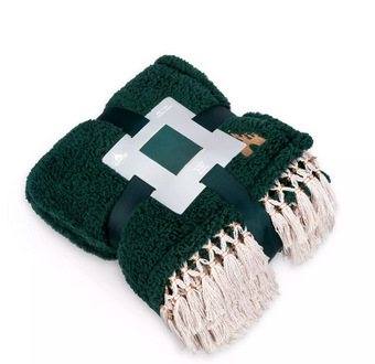 Disney Fantasyland Castle 60x72 Throw Blanket Plaid Fringed Trim New with Tag