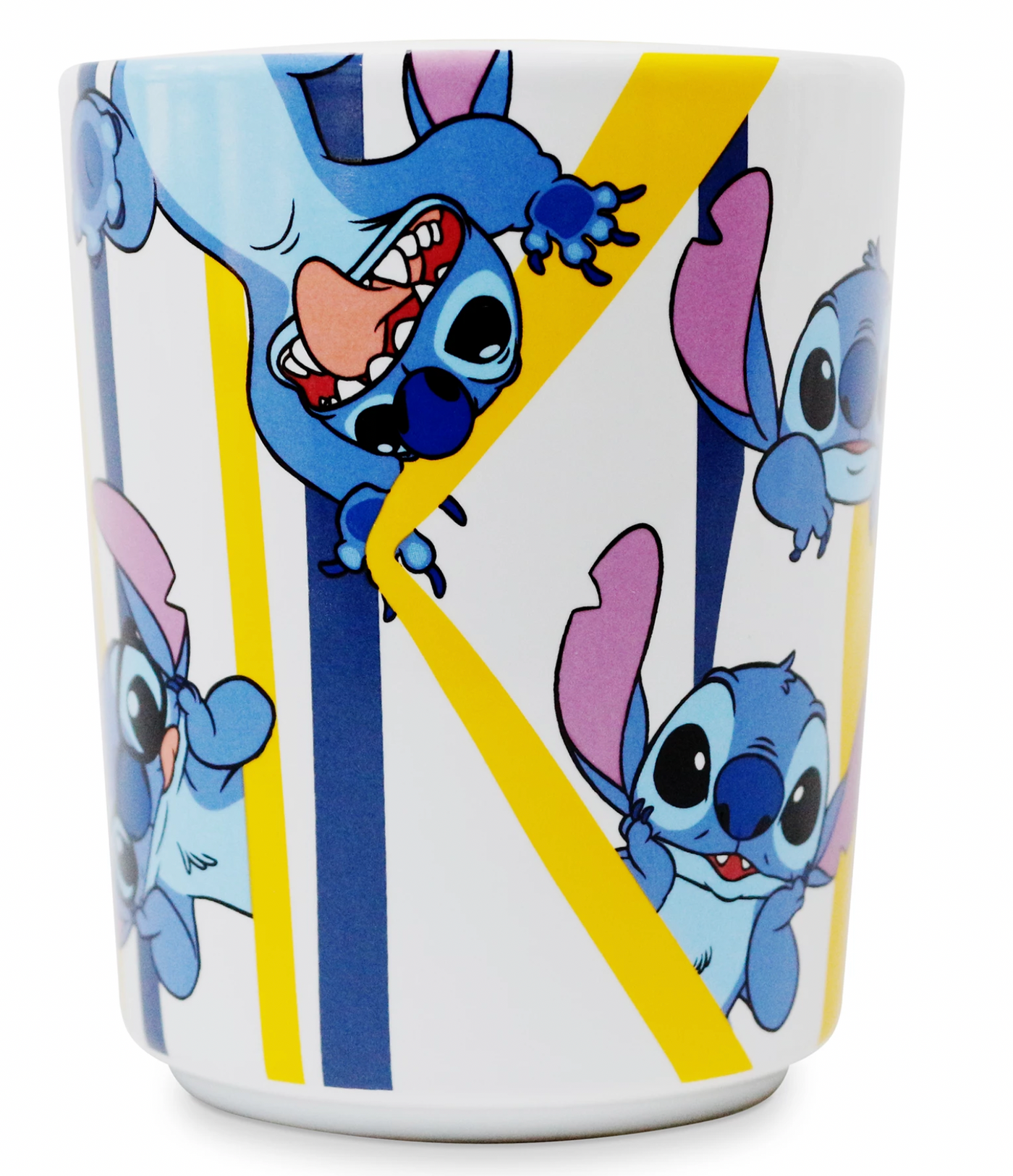 Disney Parks Stitch Striped Mug Ceramic Cup New