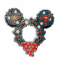 Disney Christmas 2021 Mickey Icon Wreath Holiday Pin New with Card