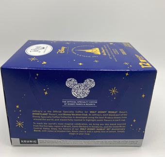 Disney Walt Disney World 50th Dark Joffrey’s Ground Coffee 12 K-Cup Pods New Box