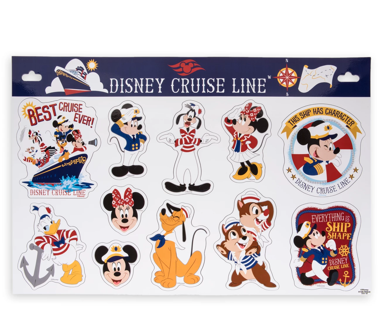 Disney Cruise Line Captain Mickey and Crew Stateroom Door Magnet Set New Sealed