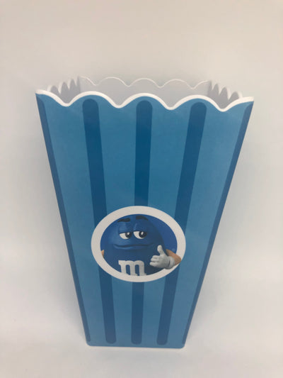M&M's World Blue Popcorn Container New