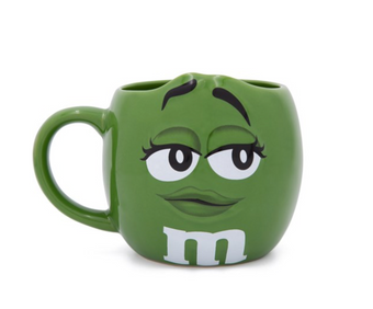 M&M's World Green Character Figural Coffee Mug New