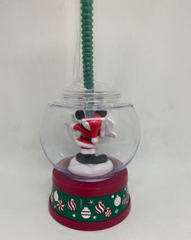 Disney Parks Annual Passholder Mickey Christmas Snowglobe Sipper New with Tag