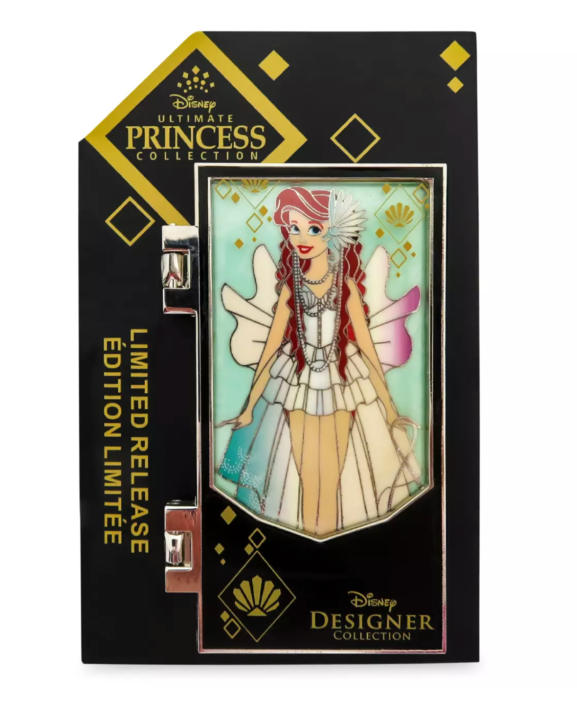 Disney Designer Ultimate Princess Collection Ariel Hinged Pin Limited New Card