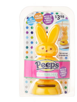 Peeps Easter Peep Yellow Bunny Dancing Solar Bobblehead Bobbler New with Box