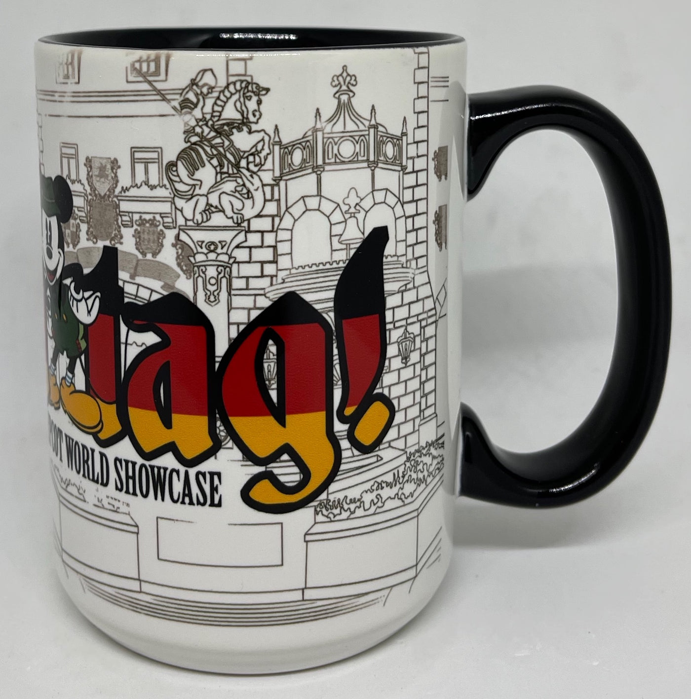 Disney Parks Epcot Germany Mickey Guten Tag Ceramic Coffee Mug New