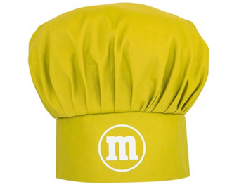 M&M's World Yellow Character Apron and Chef Hat Set for Adult  New with Tag