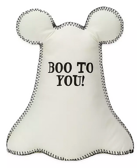 Disney Parks Halloween Mickey Mouse Ghost Pillow Boo to You New with Tag