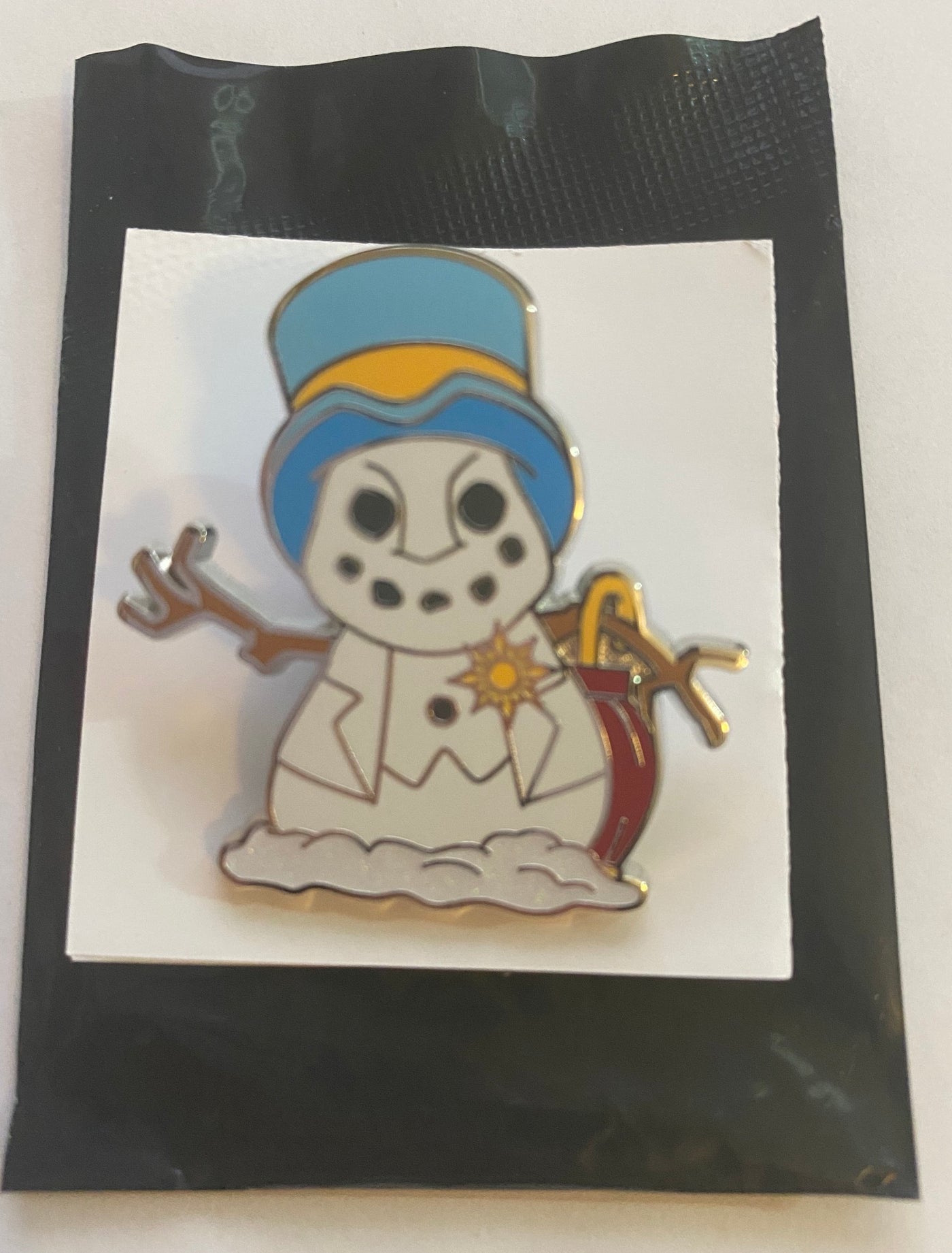 Disney Jiminy Cricket Snowman Mystery Holiday Christmas Pin New