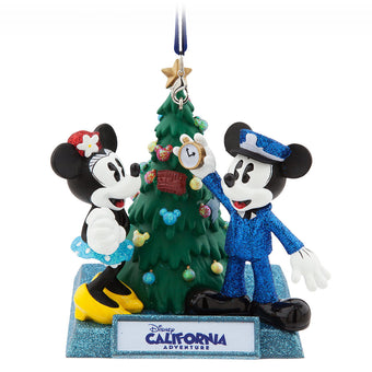 Disney Mickey & Minnie Holiday Ornament California Adventure New with Box