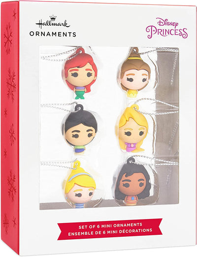 Hallmark Disney Princess Christmas Miniature Ornaments Set of 6 New with Box