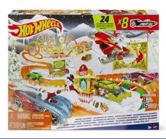 Mattel Hot Wheels 2022 Christmas Advent Calendar 24 Days Playset New with Box