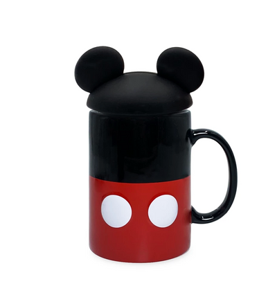 Disney Mickey Shorts Ceramic Coffee Tall Mug with Lid New