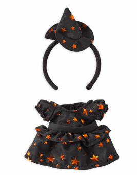 Disney NuiMOs Outfit Black Orange Dress with Witch Hat Headband New with Card