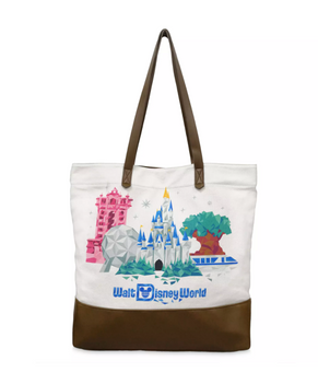 Disney 2021 Walt Disney World 4 Parks Starbucks Canvas Tote New with Tag