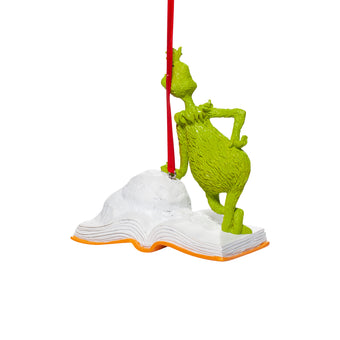 Dr. Seuss Grinch Open Book Christmas Ornament New with Tag