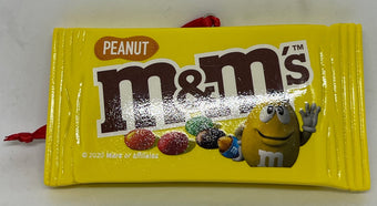 M&M's World Peanuts Candy Bag Resin Christmas Ornament New with Tag