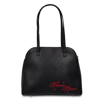 Disney Parks Minnie Mouse Bows Black Satchel Bag New with Tags