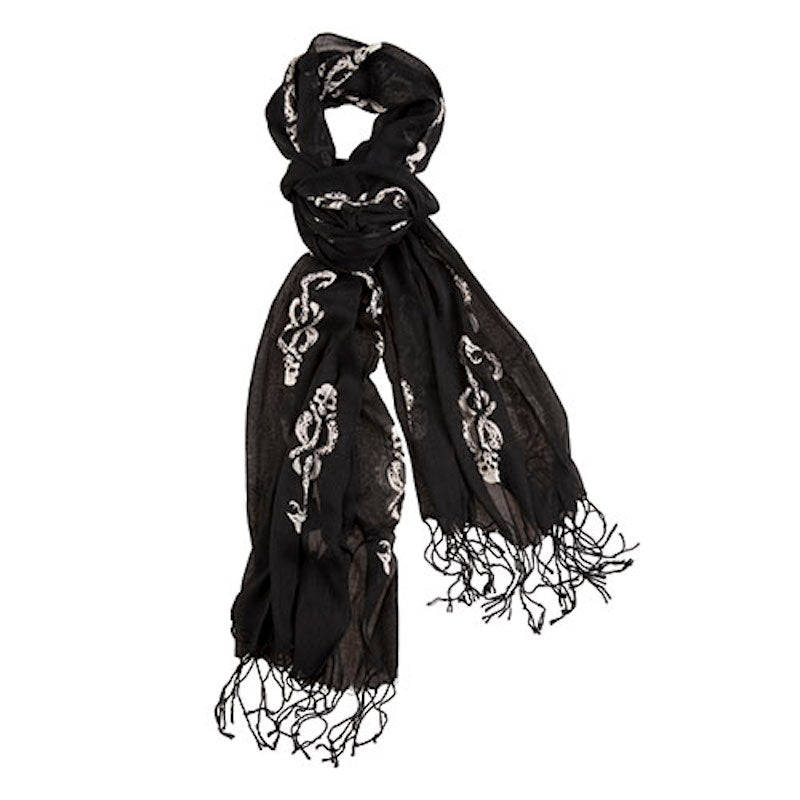 Universal Studios Harry Potter Repeating Dark Mark Ladies Scarf New with Tag