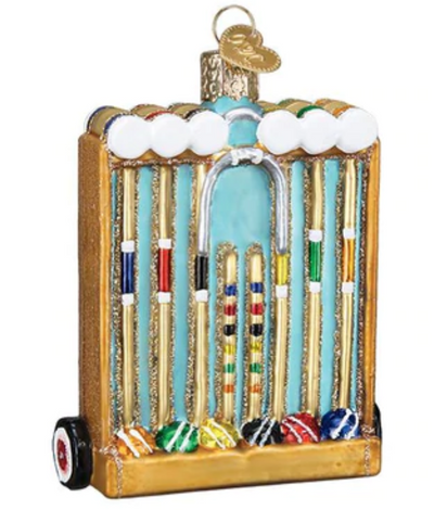 Old World Christmas Croquet Set Glass Christmas Ornament New With Box