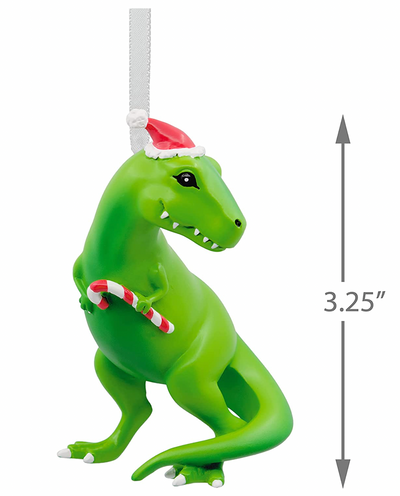Hallmark Dinosaur in Santa Hat Christmas Ornament New With Box