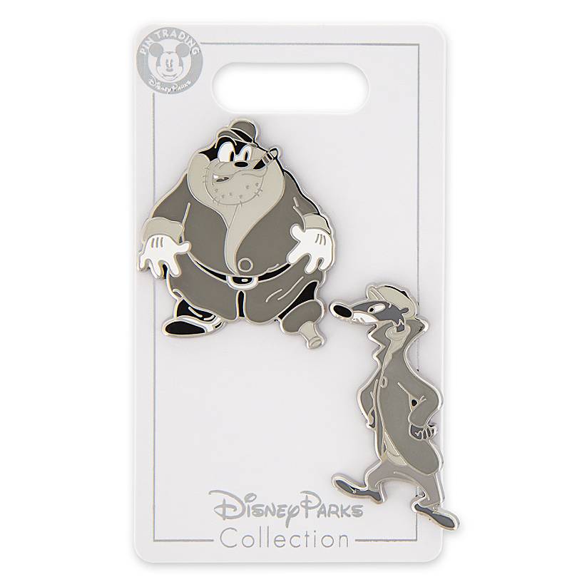 Disney Parks Villains egleg Pete and Weasel Pin Set New with Card