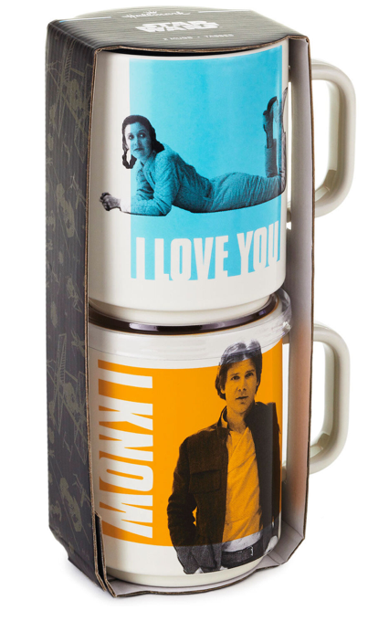 Hallmark Star Wars Han Solo Princess Leia Bespin I Love You I Know Mugs New