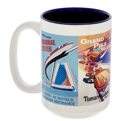 Disney Parks Poster Art Attractions Tomorrowland Ceramic Coffee Mug New