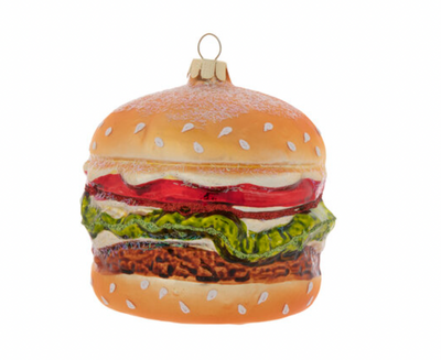 Robert Stanley 2021 Hamburger Glass Christmas Ornament New with Tag