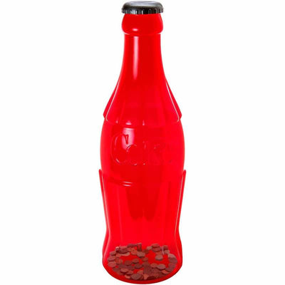 Authentic Coca Cola Coke Large Green Tint Bottle Coin Bank 20inc New
