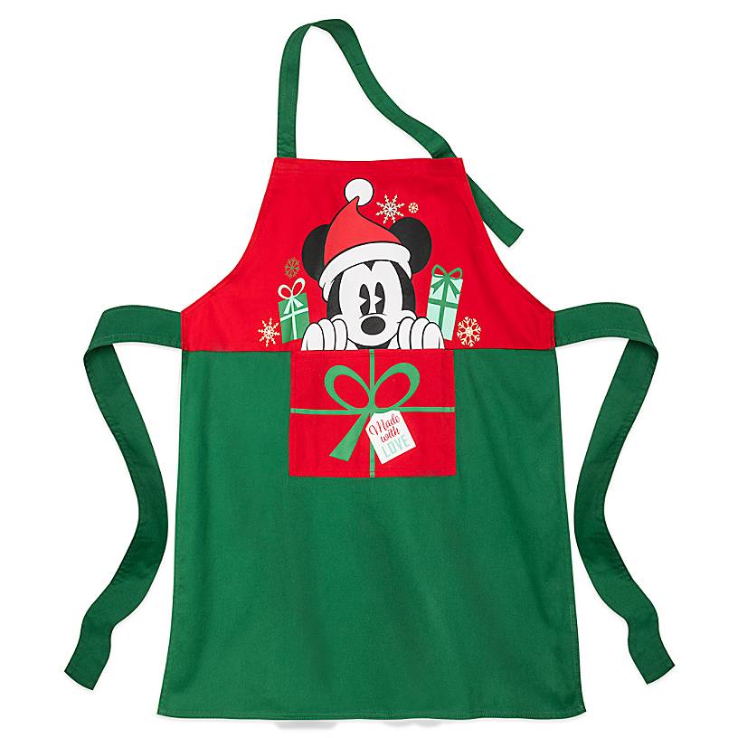 Disney Eats Store Mickey and Minnie Mouse Holiday Apron New with Tags