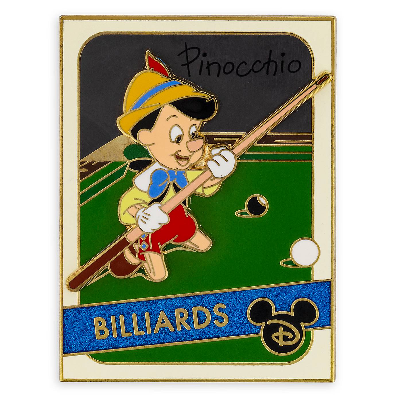 Disney Pinocchio Pin Trading Cards: Billiards Limited Edition New with Card